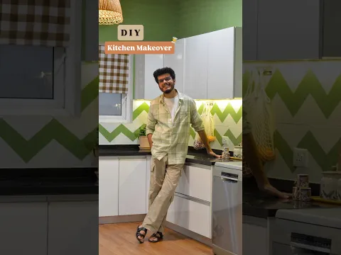 DIY Kitchen Makeover 👨‍🍳🔪 #diycrafts #homeinterior #ytshortsindia