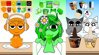 Incredibox Sprunki Color Emoji Mukbang | Cartoon Animation | MOOMOOSTUDIO