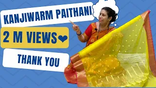 Pure silk kanijiwarrm paithani original collection by #paithani #Saree #puresilk no 9226743118
