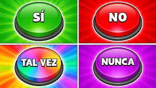 Elige un botón - ¿Sí, No, Tal vez o Nunca 🟢🔴🟡🔵