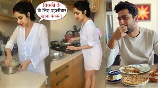 Katrina Kaif Makes Halwa First Time for Vicky Kaushal on Chaunka Chardhana Rasam