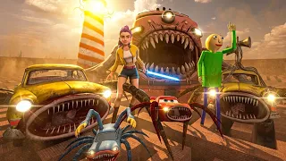 EVOLUTION of Car Eater: Crabtanic vs Baldi Animation in Garry's Mod