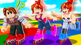 FAMÍLIA DE PATINS na BATALHA DAS CORES (Roblox Color Block)