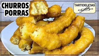✅ PORRAS CASERAS (CHURROS) Con un VASO, Sin Pesar Ingredientes ❗