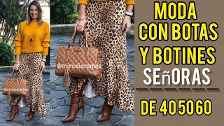 CÓMO VESTIR CON BOTAS Y BOTINES A LOS  40 50 Y 60 AÑOS MODA INVIERNO OUTFITS CON BOTAS Y BOTINES 👢