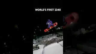 Hiroto Ogiwara landed the #worldsfirst 2340 at @X@XGames025 #burton #snowboarding #snowboard