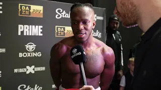 KSI IMMEDIATE POST TEMPER VICTORY FIGHT REACTION