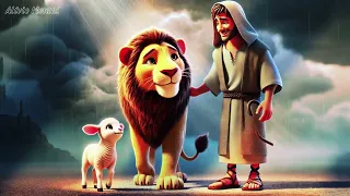 O LEÃO, O PASTOR E O CORDEIRO!🦁👨‍🌾🐑