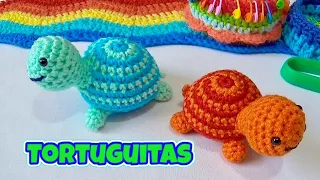 Tortuguitas Amigurumi tejidas a crochet paso a paso