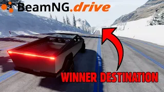 BeamNG Funny Moments #3 - We Did A Mega Downhill Race In Snow!