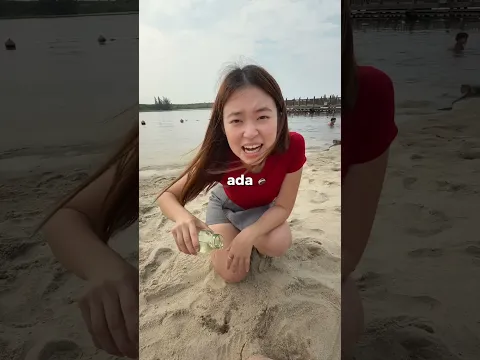 Ketemu lobang misterius di pantai🤔🤔