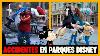 ACTORES LESIONADOS Y CAIDAS en PARQUES DISNEY (FALLOS DIVERTIDOS ... O NO)