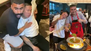 كوري يسقط مغمى عليه في مطعم الشيف بوراك  بعدما شاهد الفاتورة