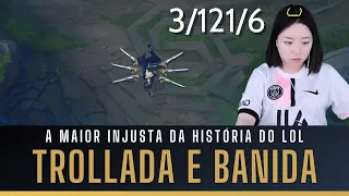 STREAMER DE LOL É TROLLADA AO VIVO, FICA 3/121 E AINDA É BANIDA