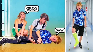 I GOT INJURED AND BROKE MY LEG! **Caught On Camera**