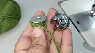 Bobbin में ऊन भर कर बनाएं ख़ूबसूरत Design/ Beautiful Sewing Machine Embroidery Border Design