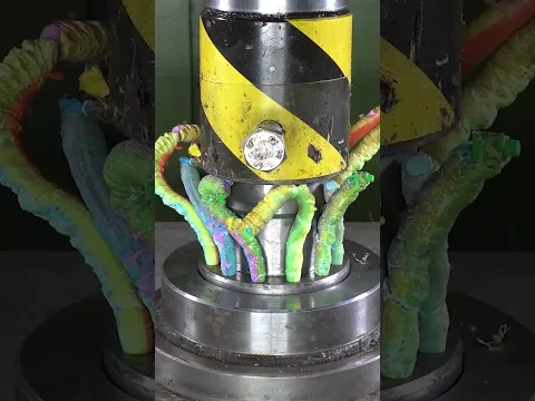 Crushing Candy Eyes With Hydraulic Press 👀🤔 #hydraulicpress #crushing #satisfying #viral