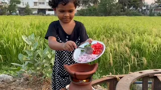 Kozhi Kari kuzhambu\Village miniature cooking #miniaturecooking #kidsvideo #cooking #villagecooking