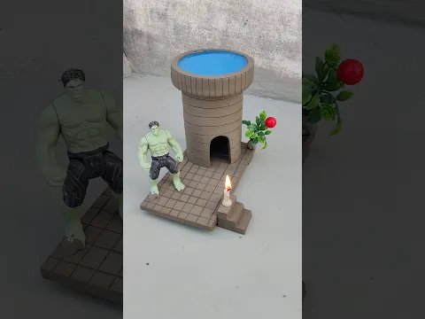 destroying a beautiful miniature clay house 😱#shorts