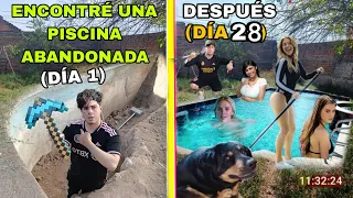 Encontré una Piscina Abandonada en mi Casa con mis Novias, ibai y AuronPlay (Día 28) #piscinas