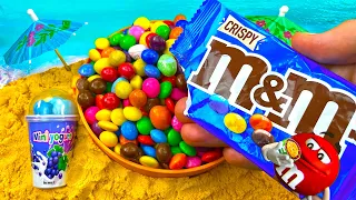 Mixing All my Candy at The Beach in Plate | Color Cat TV