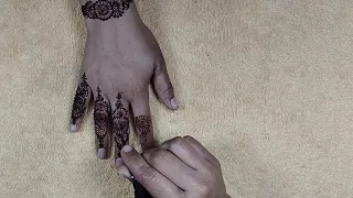 Easy beautiful back hand mehndi design | simple mehandi designs