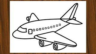 How to Draw an Airplane! Easy Drawing Tutorial for Beginners