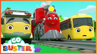 Runaway Train! Buster to the Rescue! | Go Buster - Bus cartoons & Kids stories