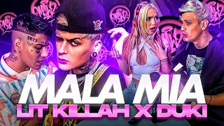 REACCION con MI AMIGA a LIT killah, Duki - Mala Mía *la mejor cancion del MAWZ*