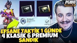 1 GÜNDE 4 KLASİK 6 PREMİUM SANDIK AL BAŞARIM PUANI PUBG Mobile