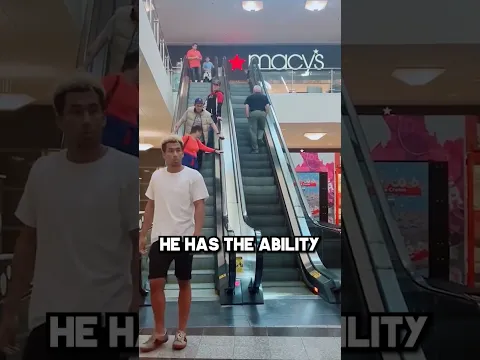 This guy can turn off all the escalators 🤯 @theblondejo