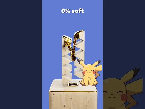 What happens at 100% softness? #physics #simulation #shorts