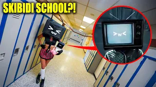 WE CAUGHT TV WOMAN AND TV BABY AT SKIBIDI SCHOOL!! (you won't believe what happened!)
