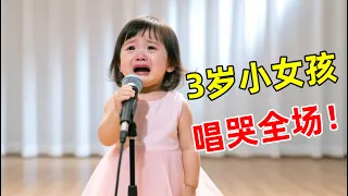 音乐天才!3岁小女孩登台为父亲献唱,全场评委竟听得泪流满面【草根大明星】