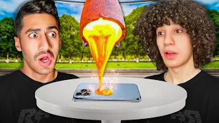 مذاب ریختیم رو آیفون فیک 🔥 Lava vs Fake Iphone