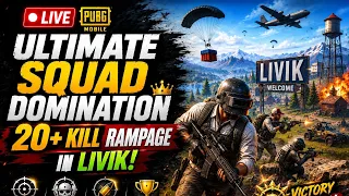 🔴 PUBG LIVE: Ultimate Squad Domination: 20+ Kill Rampage in Livik! 🥳