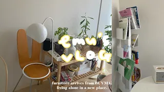 \VLOG/新しい1人暮らしの家に注文していた家具が届く日々.引越して初のウーバー🍟