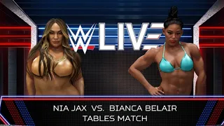 NIA JAX VS BIANCA BELAIR TABLE MATCH WWE2K24 PS5 LIVE