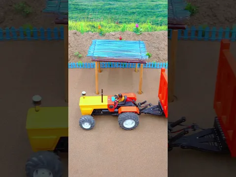 Diy mini tractor video mini water pump science project #shorts #tractor #diytractor #diy #animals
