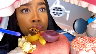 ASMR Dentist Cleans Your Teeth and Eats The Candy & Snacks Out Of It 🦷🍫 ASMR Dentist Role-play