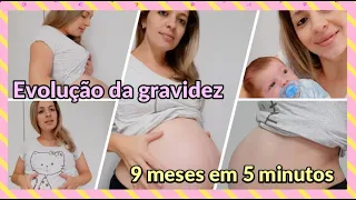 Evolução da gravidez: 9 meses em 5 minutos - Keuzinha Alice