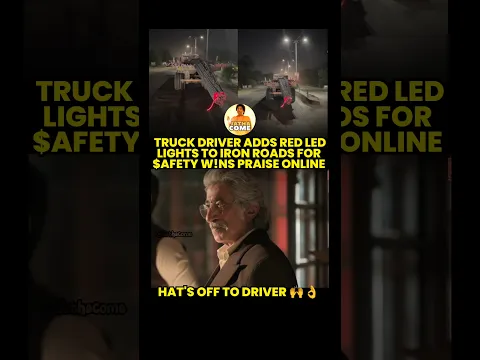 Hat's off to truck driver 🙌👌 #ledlights #greatman #praise #respect #truckdriver #redled #jathacome