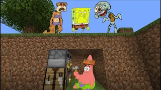 Minecraft Speedrunner Patrick VS 3 Hunters