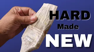 PAINTER'S TRICK restores OLD, HARD, DRY paint brushes