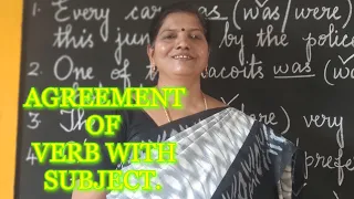 Agreement of verb with subject.