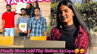 New vlog|@ShifaliPandey finally mera gold play button aa gya😍#vlog#mynewvlog#viral
