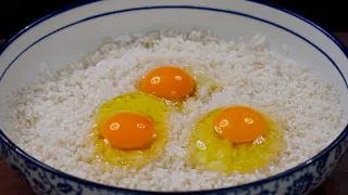 Crack 3 Eggs into Rice and Cook It This Way! I Bet You’ve Never Seen This Before—So Delicious!