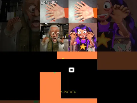 Poppy playtime Lily vs Gnome Hand Optical Illusion | Xpotato Bouncing Square