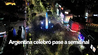 Aficionados de Argentina celebraron pase a la final de la Copa del Mundo