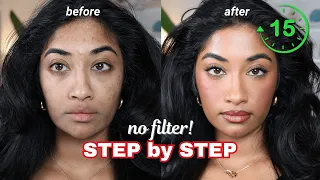 THE ULTIMATE EVERYDAY MAKEUP TUTORIAL FOR BEGINNERS (15 min, brown skin friendly 🤎)